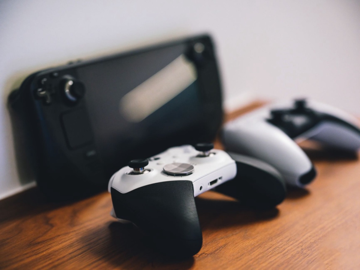 controle de videogame moderno para jogos de ação e RPG