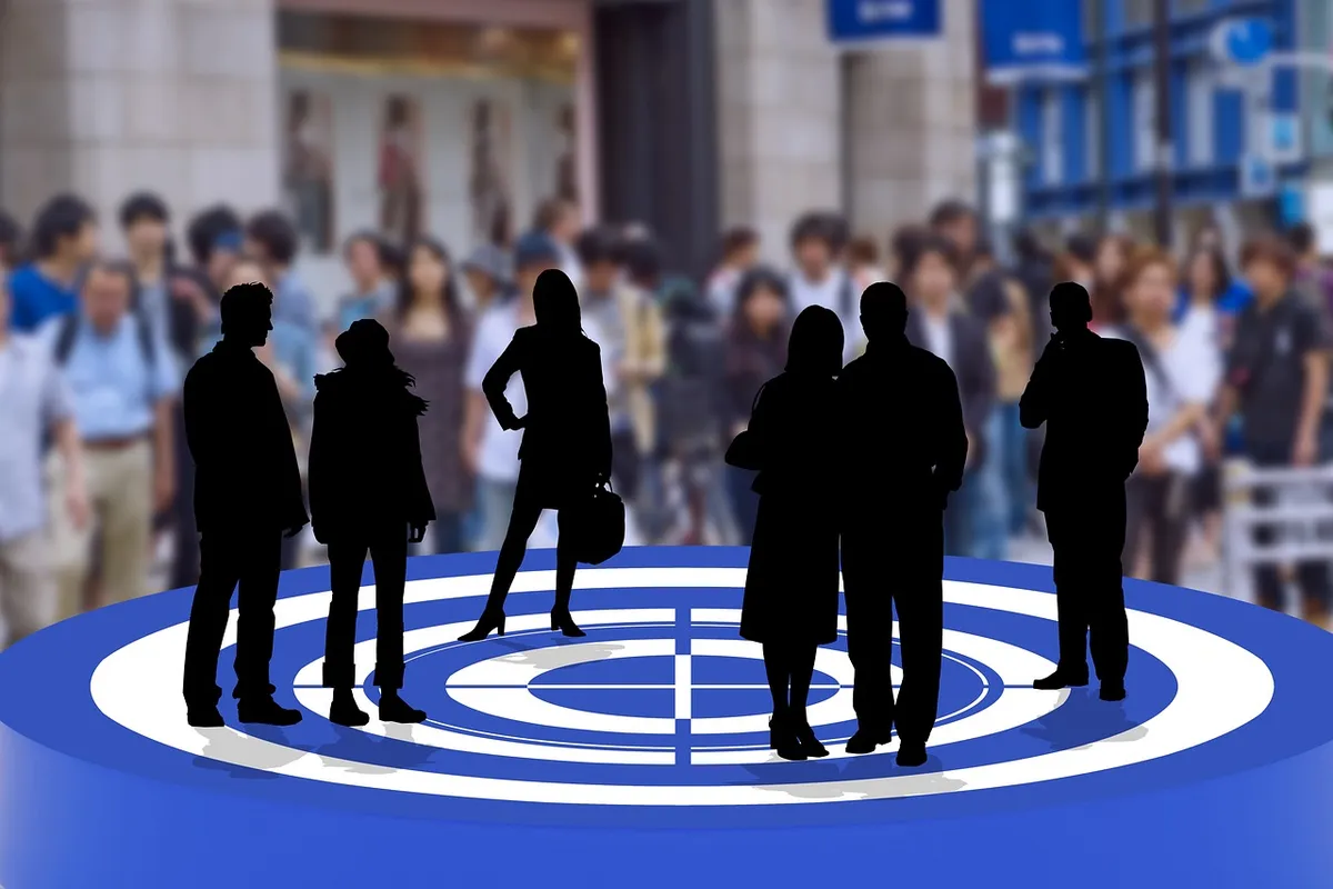 goal, target group, people, selection, silhouettes, target, marketing, features, single person, few, affiliation, business, target group, selection, target, tar
