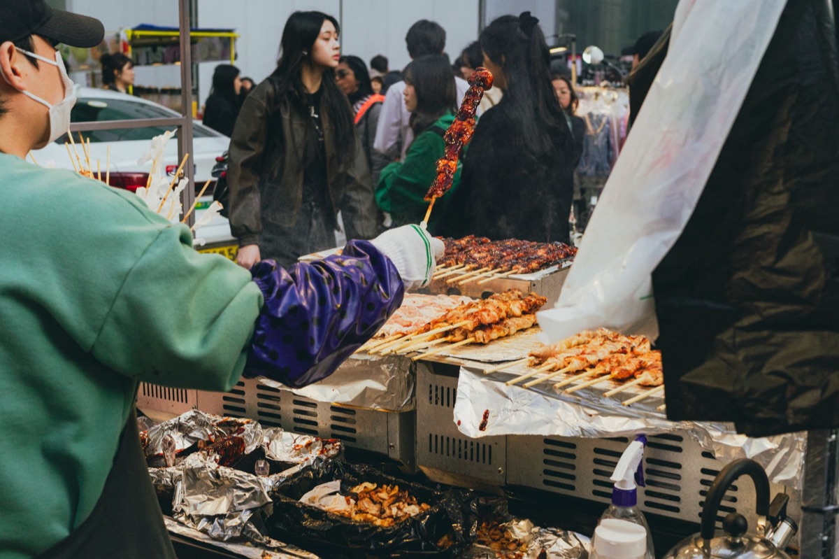 cibo di strada coreano delizioso