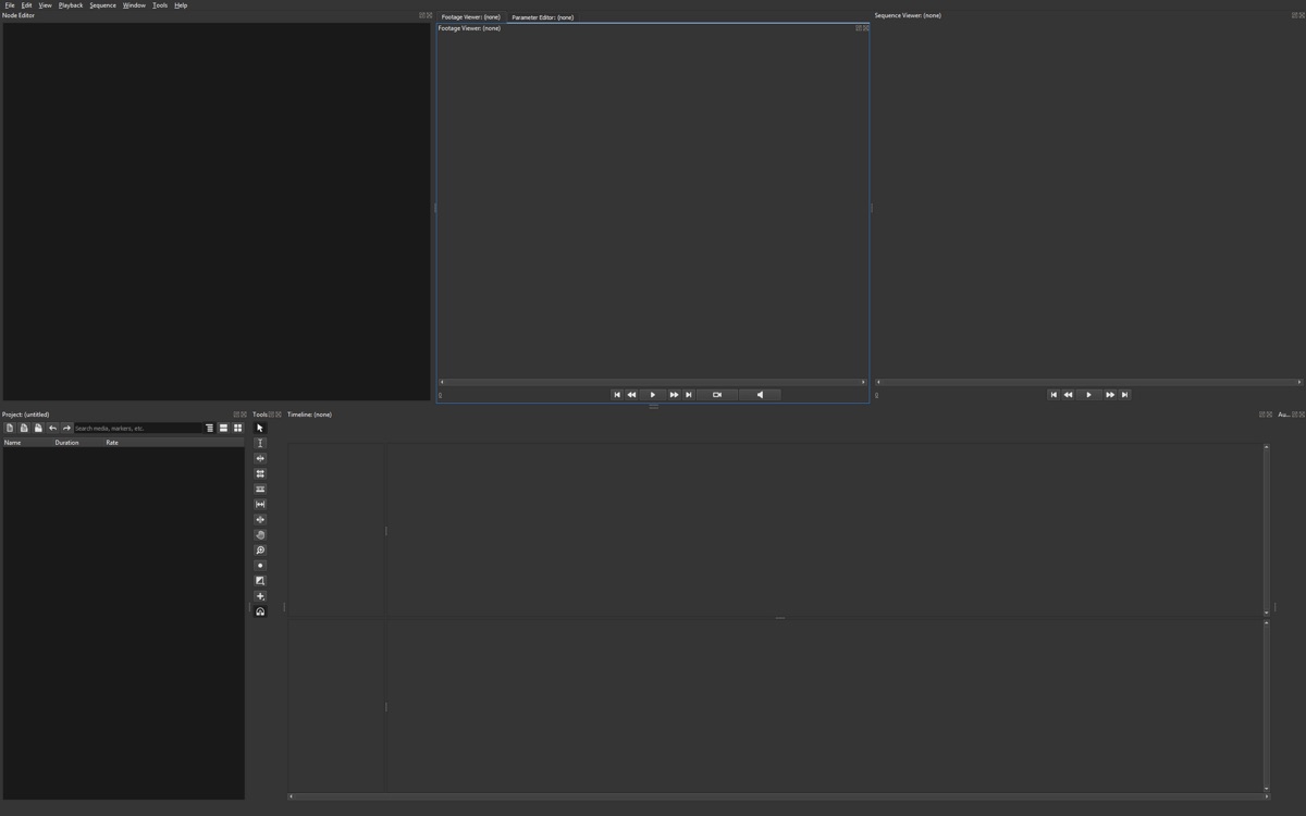 Digital video editing workspace on a computer screen